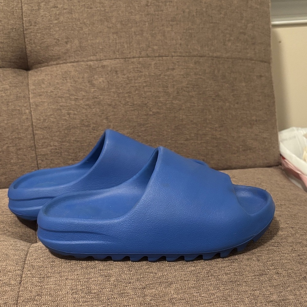 adidas Blue yeezy slides